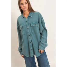 Load image into Gallery viewer, Mineral Wash Waffle Shacket (2 Colors)
