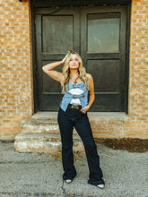 Load image into Gallery viewer, Double Buckle Denim Top (2 Colors)
