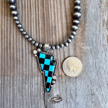 Load image into Gallery viewer, Checker Thunder Pendant Necklace
