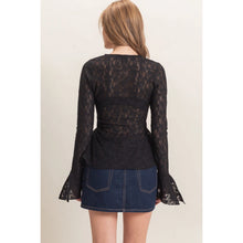 Load image into Gallery viewer, Lace Bell Sleeve Top (2 Colors)
