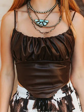 Load image into Gallery viewer, Faux Leather Top (2 Colors)
