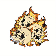 Load image into Gallery viewer, Fire Skulls Pin
