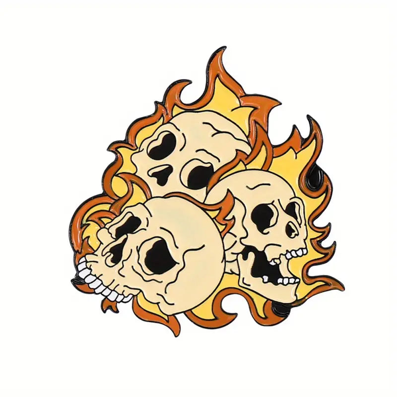 Fire Skulls Pin