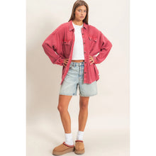 Load image into Gallery viewer, Mineral Wash Waffle Shacket (2 Colors)
