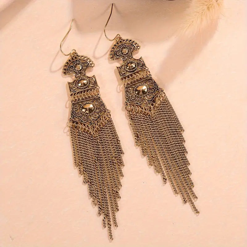 Golden Fringe Earrings
