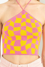 Load image into Gallery viewer, Checker Halter Top
