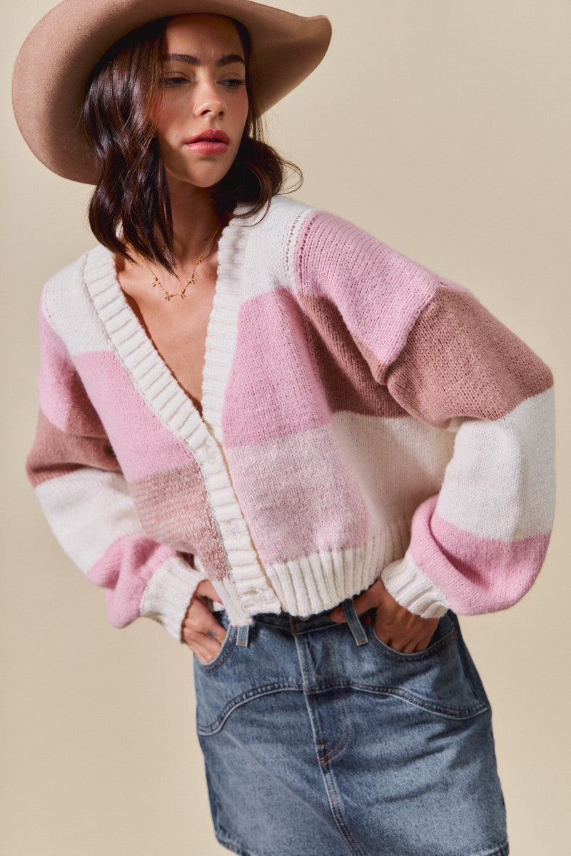 Color Block Cardigan