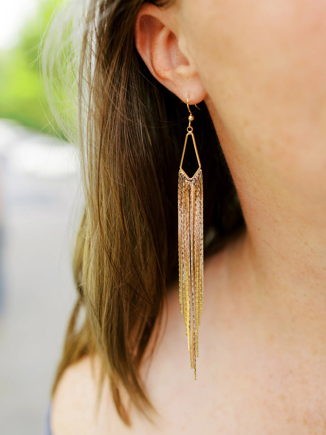 Gold Tassel Earrings