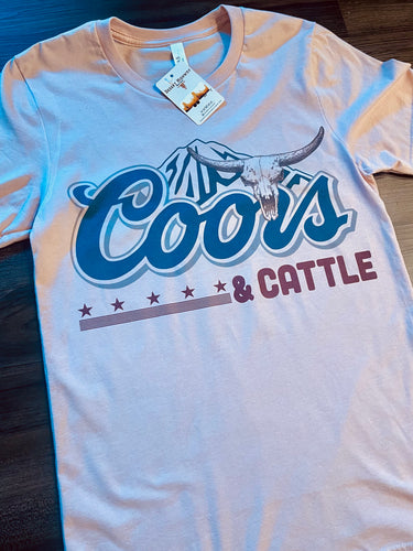 Coors & Cattle Pink Tee