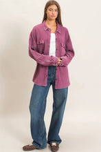 Load image into Gallery viewer, Mineral Wash Waffle Shacket (4 Colors)
