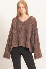 Load image into Gallery viewer, Cable Knit V-Neck Sweater (2 Colors)
