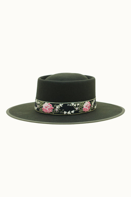 Clyde Embroidered Gambler Hat