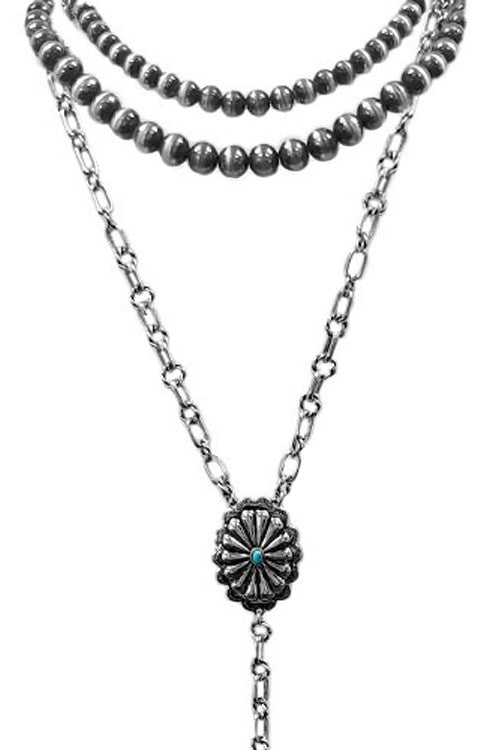 Navajo Pearl Lariat Necklace